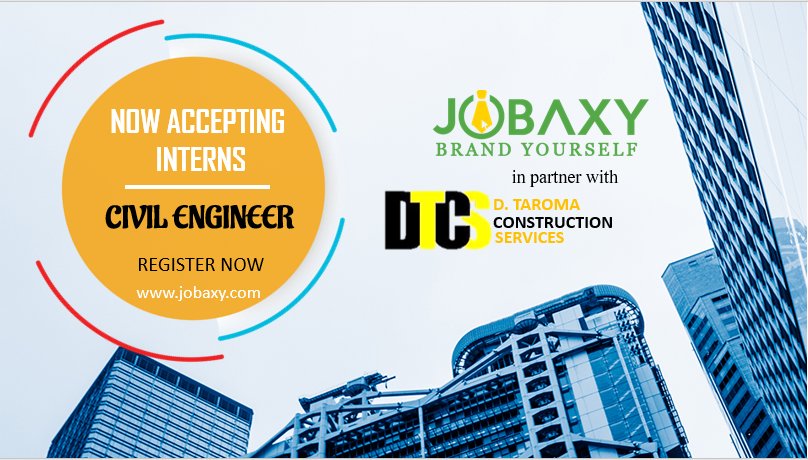 Jobaxyin's tweet photo. NOW LOOKING FOR 5 CIVIL ENGINEER INTERNS!
How to Apply? Please see the link below:
https://t.co/QQL34vMbBh
Any inquiries, please message/ call us:
Globe: +639157824915
Sun: +639322549007
#Jobaxy #JobHiring #PhilippinesJobs https://t.co/GIDZTt9Ulo
