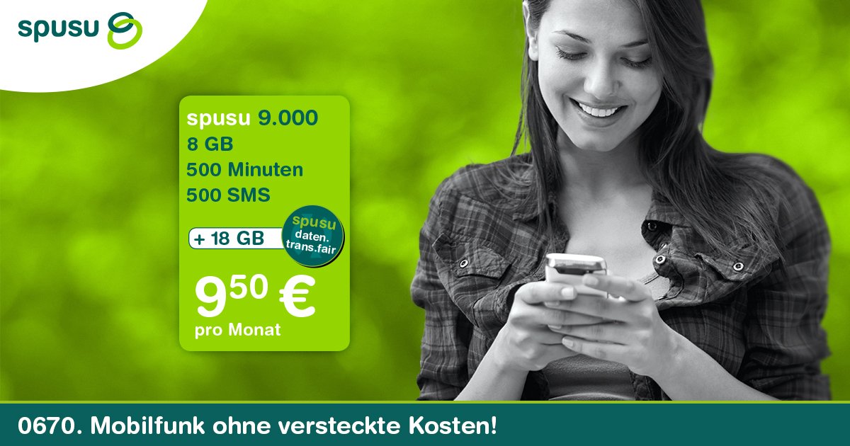 spusu wünscht frohe Weihnachten!
Den Tarifkracher #spusu 9000 gibt es nur mehr bis 31.12. 
Mit ungebremster #LTE Geschwindigkeit, #gratis #EU #Auslandstelefonie, gratis EU #Roaming, sekundengenauer Sprachabrechnung und absoluter Kostenkontrolle. #spusu_at