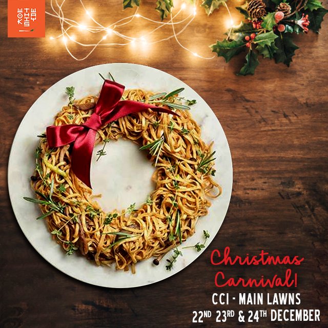 Enjoy this festive season with our healthy hot woks, steaming Dimsums &amp; tangy Pad Thai noodles at the Cricket Club of India main lawns from 22nd - 24th Dec, 3.00-10.00 pm.
#FreshHotWoks #ChristmasCarnival #OrientalFood #Dimsum #Noodles  #MumbaiEats #WokThisWay
