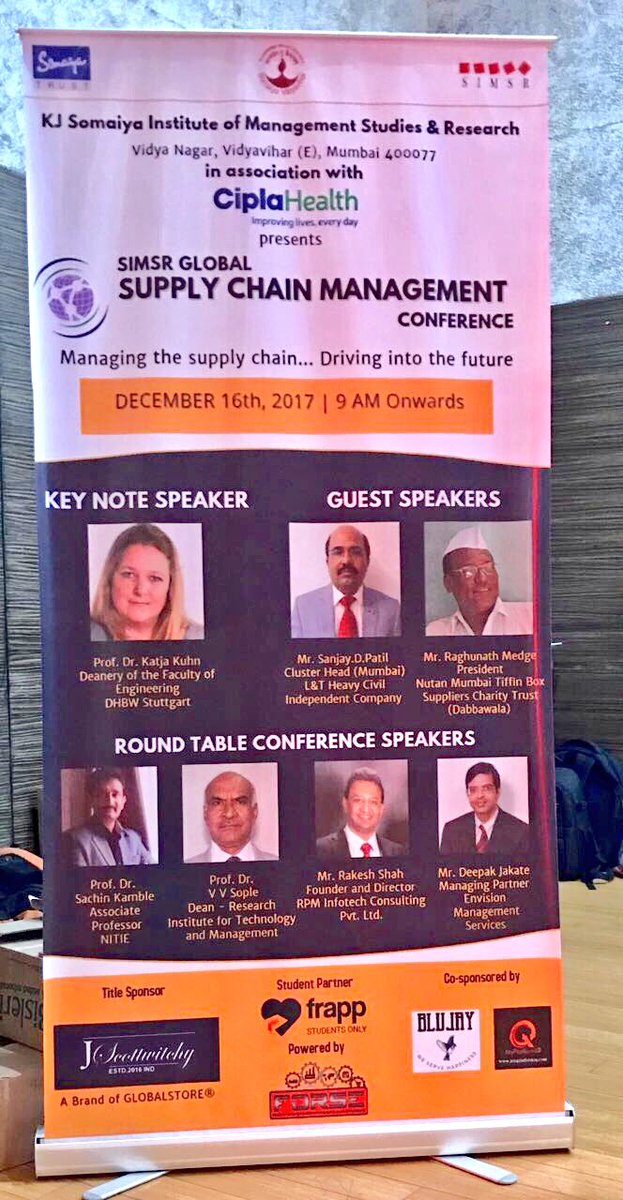 anil_marali's tweet photo. Rakesh Shah @InfotechRpm talking about role of #SAPBusinessOne #SAP #ERP for #SMEs at #SIMSR Global Supply Chain Management Conference 2017 #Mumbai for Industry professionals to discuss #innovations in #SupplyChain Management #IoT #SCM #Analytics #Automation #Retail #Logistics https://t.co/cxOtinyEOV