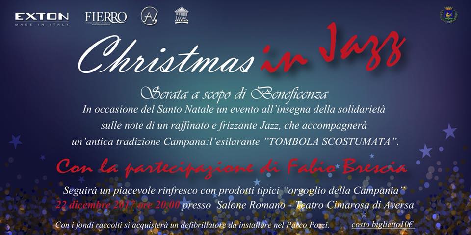 Serata di beneficenza all’insegna della musica jazz e della tradizione della tombola napoletana presso Salone Romano-Teatro Cimarosa #Aversa. Vi aspettiamo, non mancate. #CampaniaLibera
