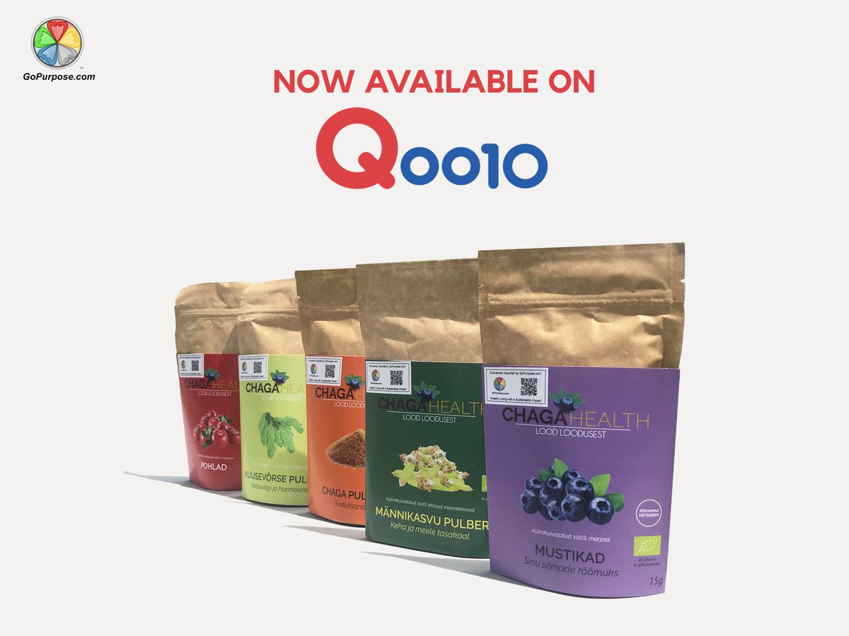 gopurpose's tweet photo. Greetings #sustainable shoppers! The #GoPurpose family is here to brighten your day with our newly launched @Qoo10SG store! Check out our line of delicious #Chaga #Health products available now!
SHOP NOW: https://t.co/7VUe3bdc8f https://t.co/gbFCq9qll2