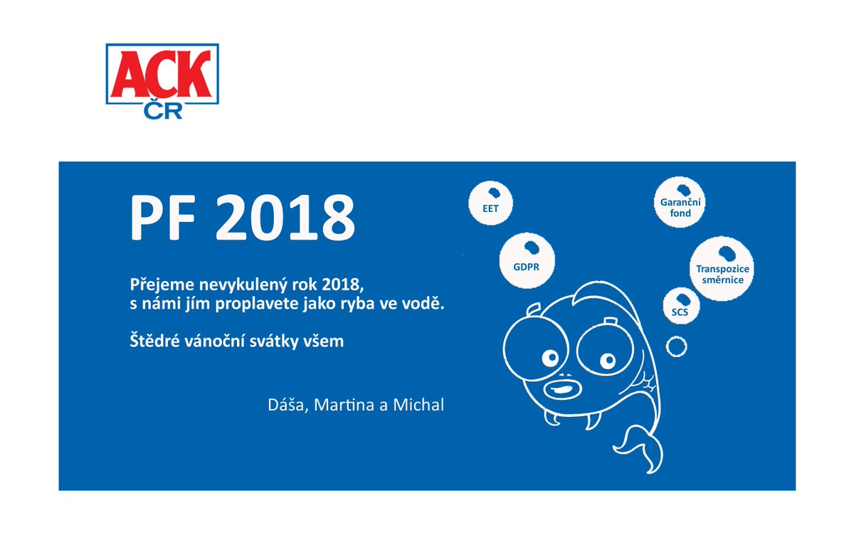 _ACK_CR's tweet photo. Krásné vánoční svátky a pohodový rok 2018
#pf2018 #Vánoce #HappyNewYear2018 #cestování #cestovnikancelar #cestovniagentura https://t.co/Ej4VPMx5tT