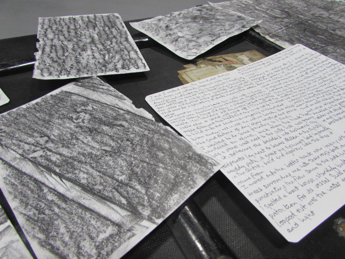AIRArtGallery's tweet photo. Great works on show as part of Land Marks; open today from 11am featuring the work of Maggie Hargreaves, shown below. #AIRGallery #altrincham #trafford #art #artists #maggiehargreaves #graphite #drawings #text #paper #nature #trafford #landmarks #gallery https://t.co/iSQpt5J8Ex