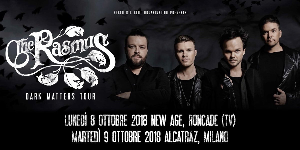 #news
📅 Lunedì 8 Ottobre
The Rasmus • New Age club
Dark Matters tour
🎫 Info e biglietti: newageclub.it/the-rasmus-2
#newageclub
