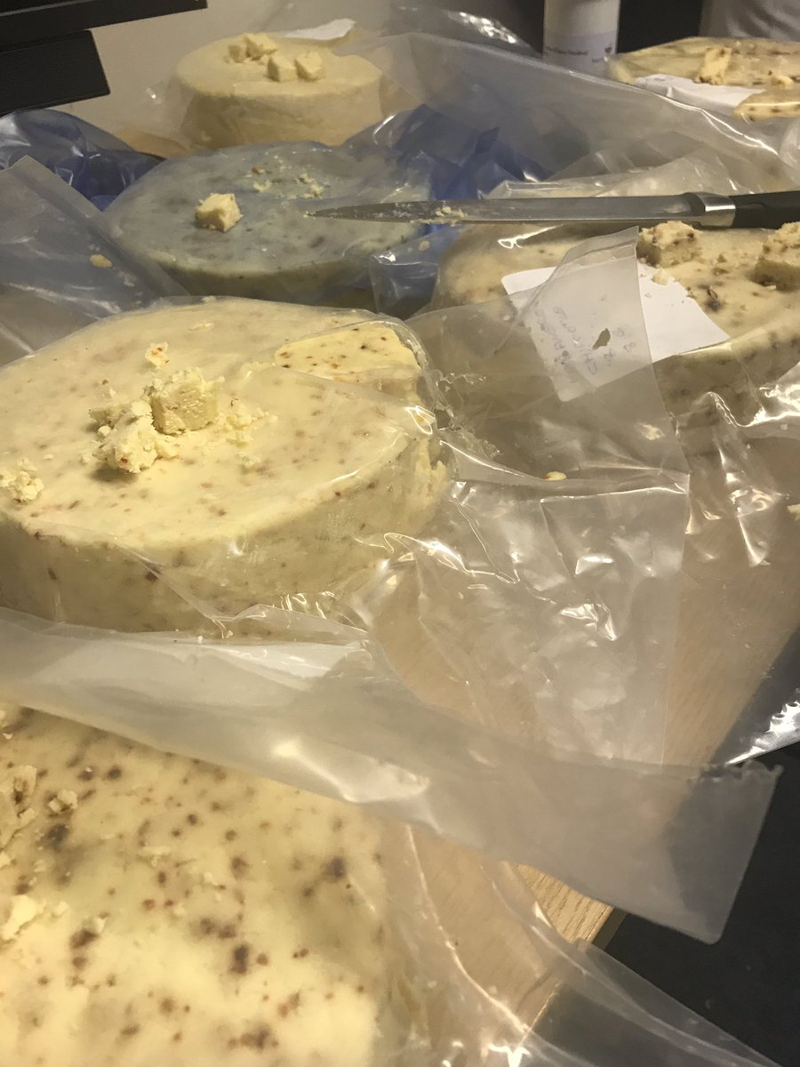 We're experimenting this morning with some new blended cheese flavours. What would you put in to make your dream cheese? #cheese #isleofman #newproductdevelopment #dreamcheese