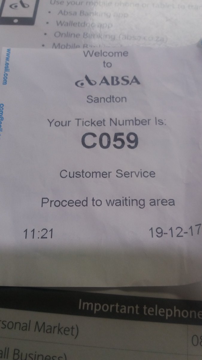 Absa South Africa A Twitter There Will Not Be A Charge For That