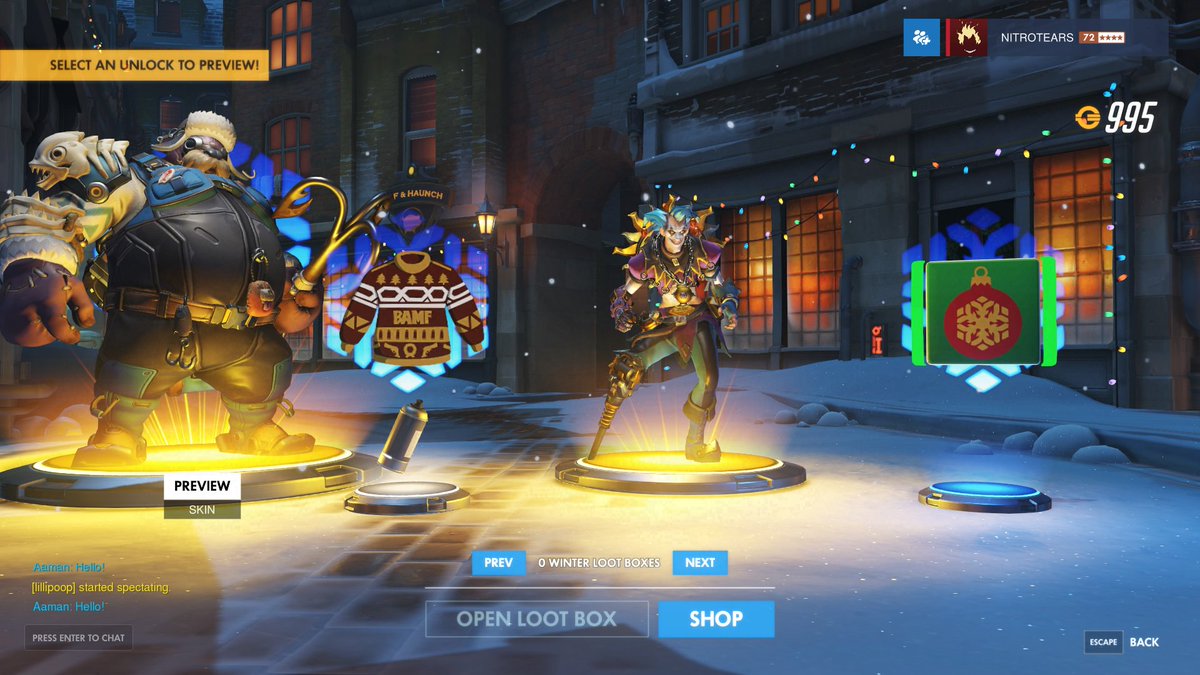 NitroTearsMedia's tweet photo. Best Christmas Present from Overwatch!
#Overwatch #lootboxes #OverwatchPresent https://t.co/p7Dd5X1uH4