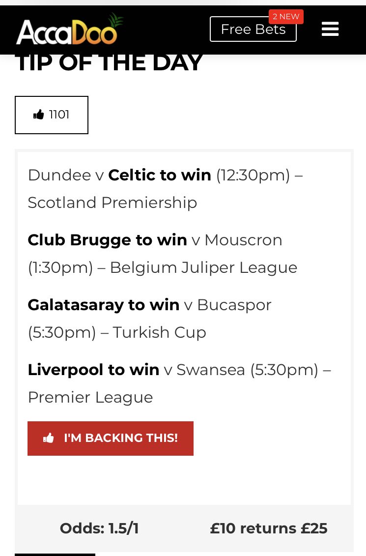 AccaDooBets's tweet image. It looked like a banker, it was a banker! 

⚽️🥅🔥💥🎉🤑

Tip of the Day steams in #tipoftheday #freedailytips