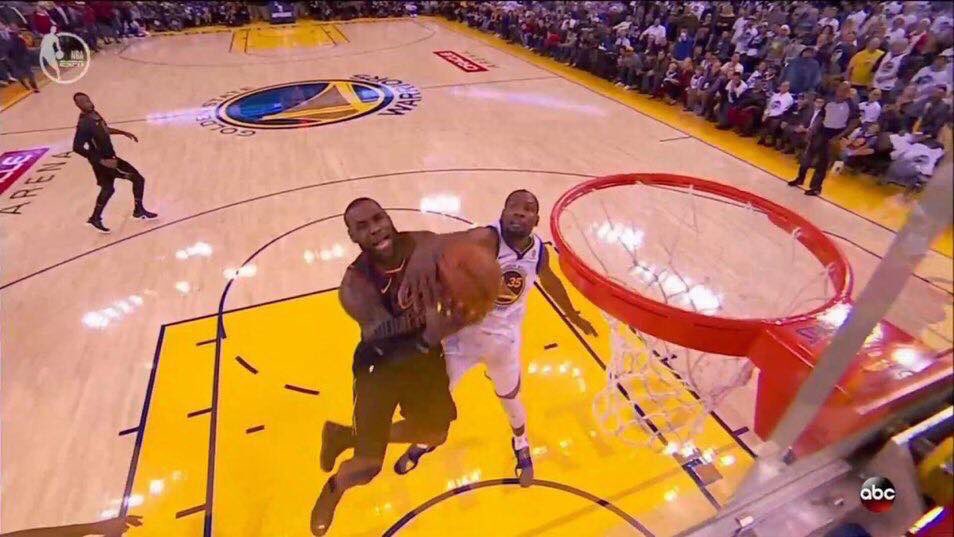 FakeSportsCentr's tweet photo. After further review, LeBron didn’t maintain control of the ball through impact. No catch. Patriots win. https://t.co/ok0u6dLBqb