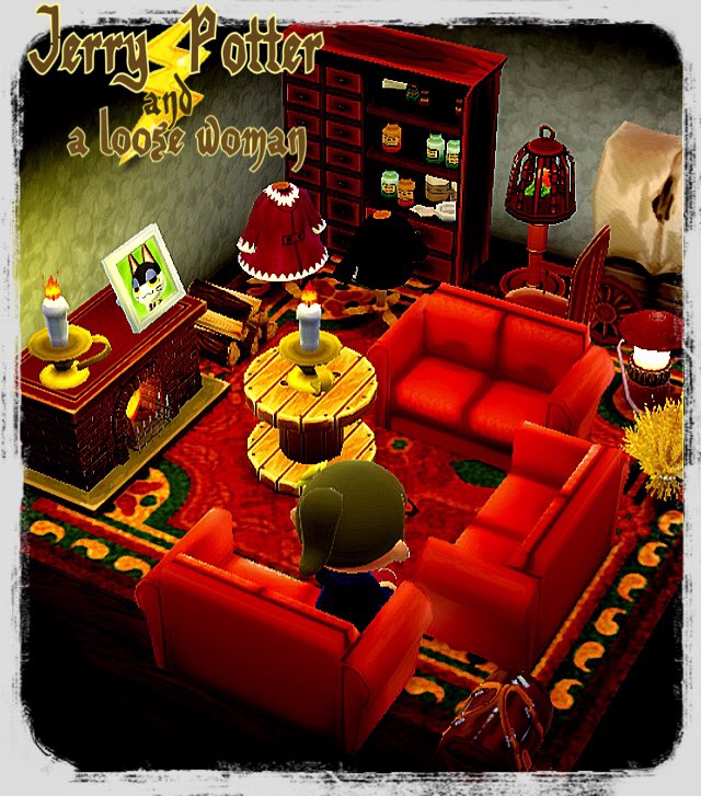 ぢぇりな 森 イメージはグリフィンドールの談話室 なんか置き方変えまくってたら最終的に何が何だかわからんくなってしまった笑 小物に本が欲しいなぁとずっと思ってる ポケ森 キャンピングカー ハリーポッター 談話室 ポケ森スクショ勢