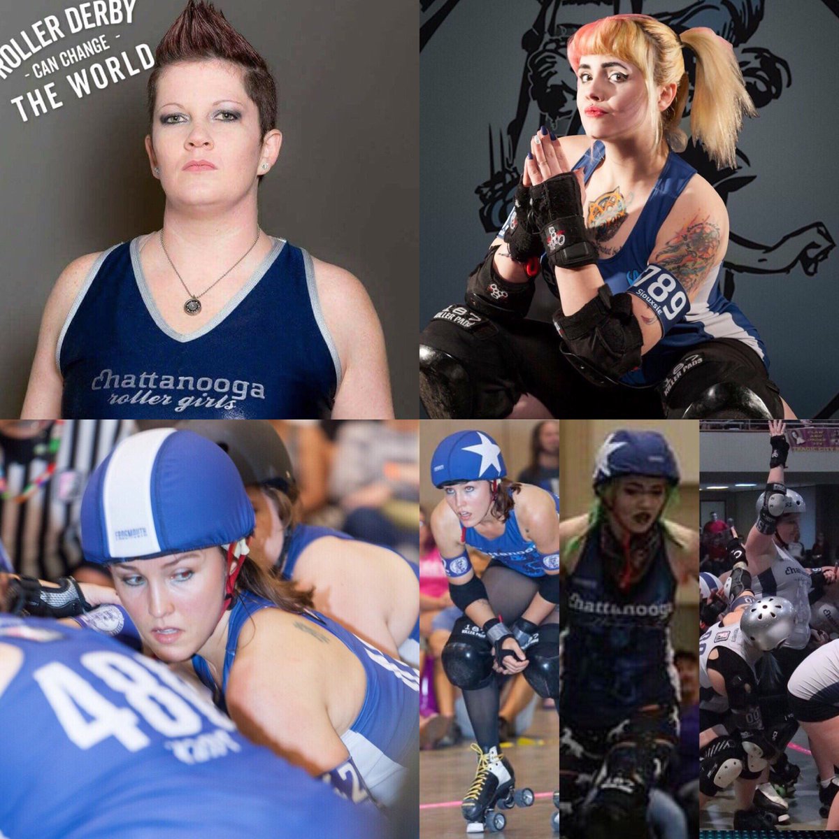 shankwilliamsjr's tweet photo. They're not #triplets but these #derby #sisters are all celebrating their #birthdays today! #Wish #HawtDame, #SiouxieSlew and #BullyVonBeat'em #HappyBirthday #crg #chattanoogarollergirls #brailers #rubyregulators https://t.co/1m425cOB3G