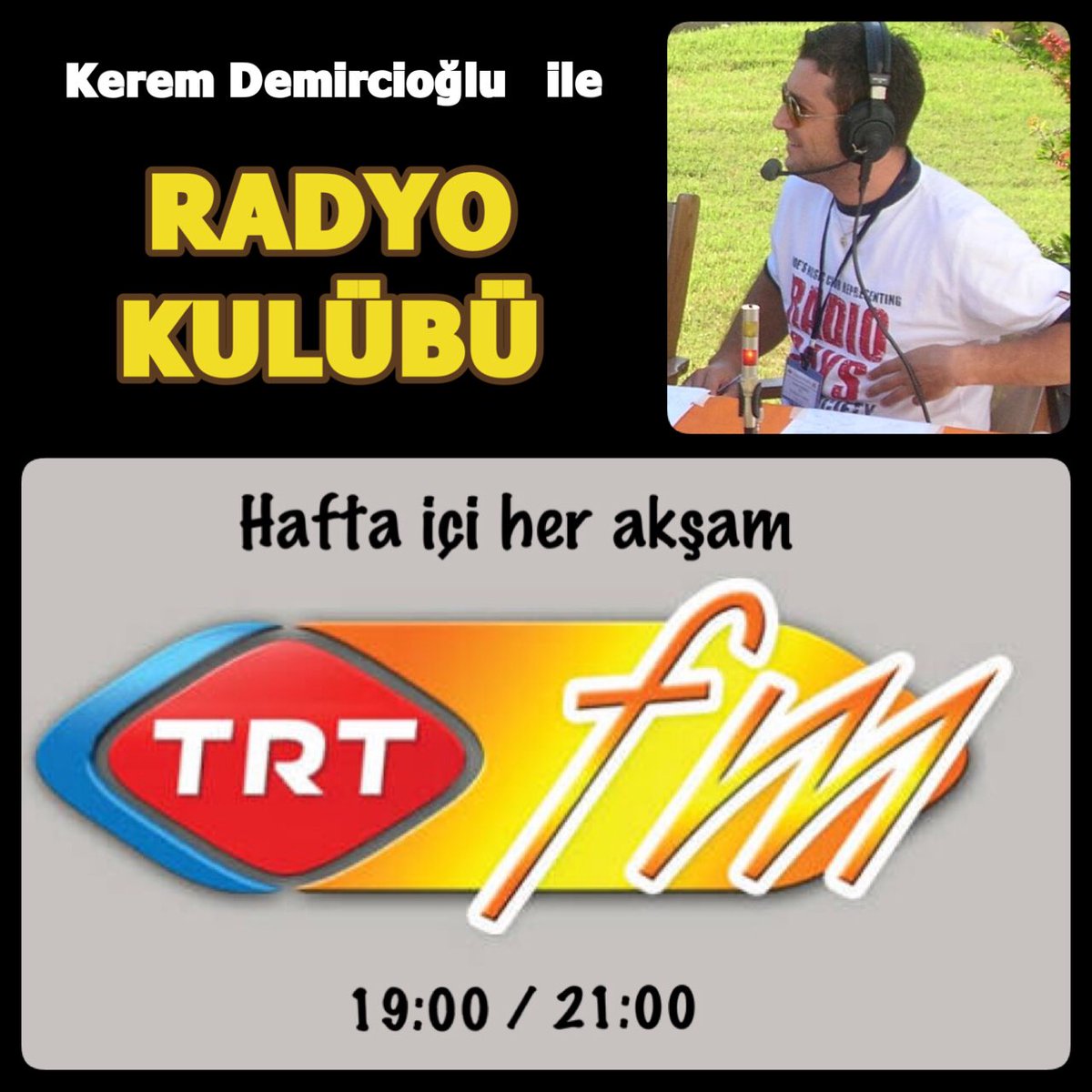 RADYO_KULUBU's tweet photo. Radyo Kulübü 19:05/21:00 

Kerem Demircioğlu 🎙
Tuba Parlak 🎧 
Ersin Temelli 📡 

@TRTFM @trtradyo 📻 
@TRTistradyosu 🏢
#trtistanbulradyosu #istanbulradyosu 

https://t.co/xi0obN5jnI… https://t.co/1QTphigc6j