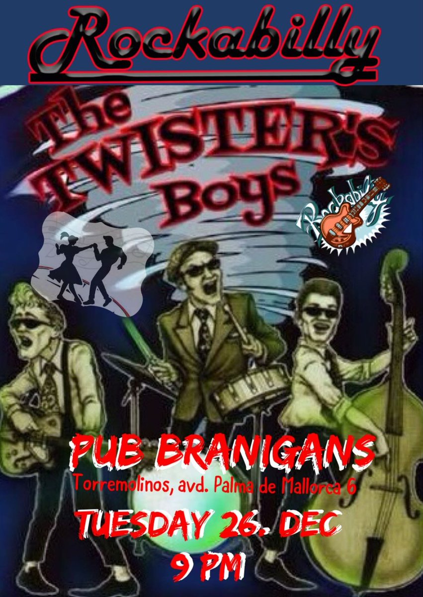 Are you ready for the twisters!? Torremolinos own rock and roll band! Get on your dancing shoes - torremolinos central 9pm pub branigans #thetwisters