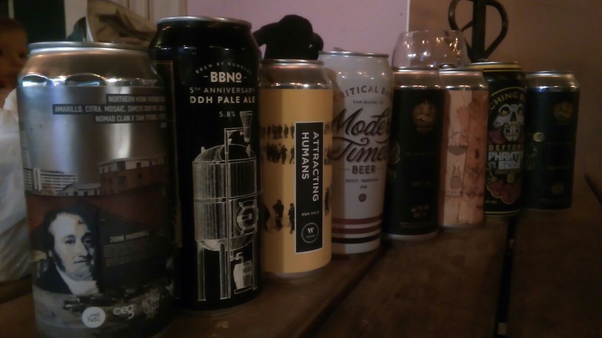 beerlogged's tweet photo. An evening of beers that will take some beating @WeBroughtBeer #tooting @BrewByNumbers @wylambrewery @belchingbeaver @NMBCo https://t.co/E20A3X7DPb
