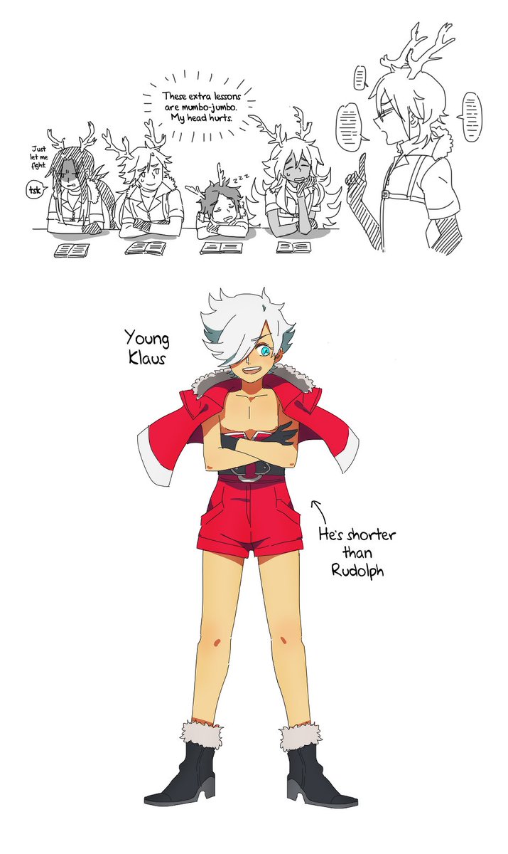 Some doodles of the reindeer warriors and Santa story concept haha
Good Evening! ? 