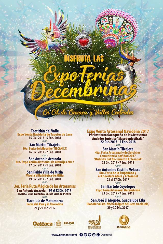 TeInvitoaOaxaca's tweet photo. Disfruta de las Expo Ferias Decembrinas en la Ciudad de #Oaxaca y los Valles Centrales. #ViajemosTodosPorMexico #TwitterOax #México #Turismo @TeInvitoaOaxaca https://t.co/4wxyrMQ3oC