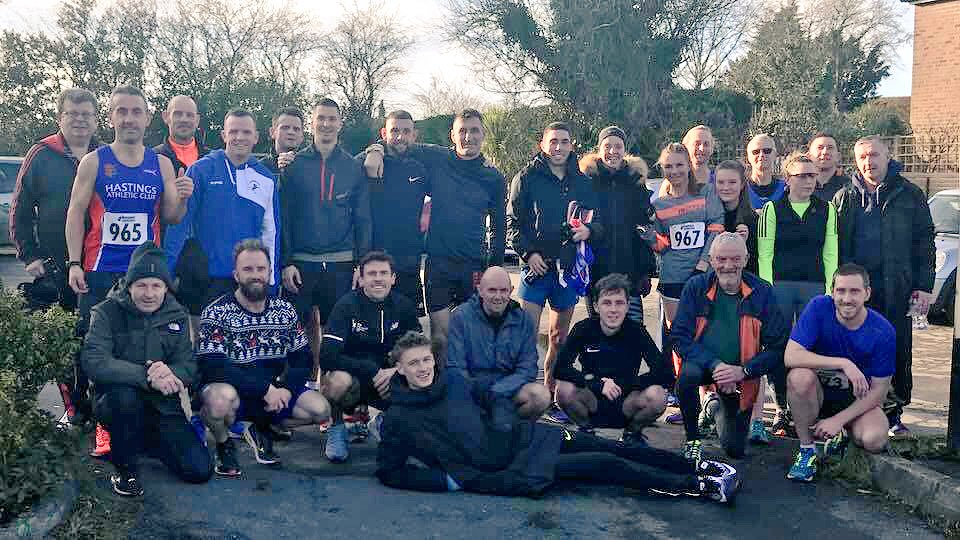 Hastings_AC's tweet photo. The annual Boxing Day Handicap 10k - this year marked the 30th year of the race and had a great turnout, won by Terry Puxty and fastest of the day Gary Foster #hastingsathleticclub #hastingsac #BoxingDayrun #10k https://t.co/WnnT5Y596Q