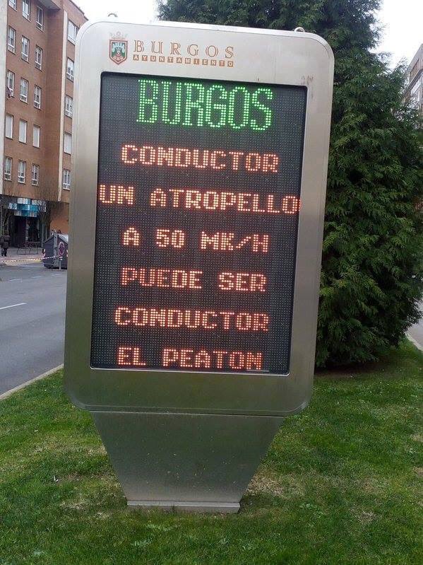 Rajoy redactando los avisos de tráfico de Burgos