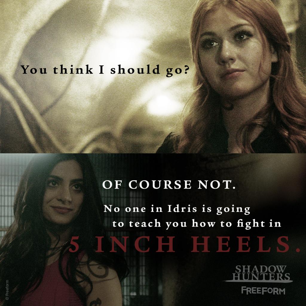 It'd be a good skill to have though. 👠 #Shadowhunters