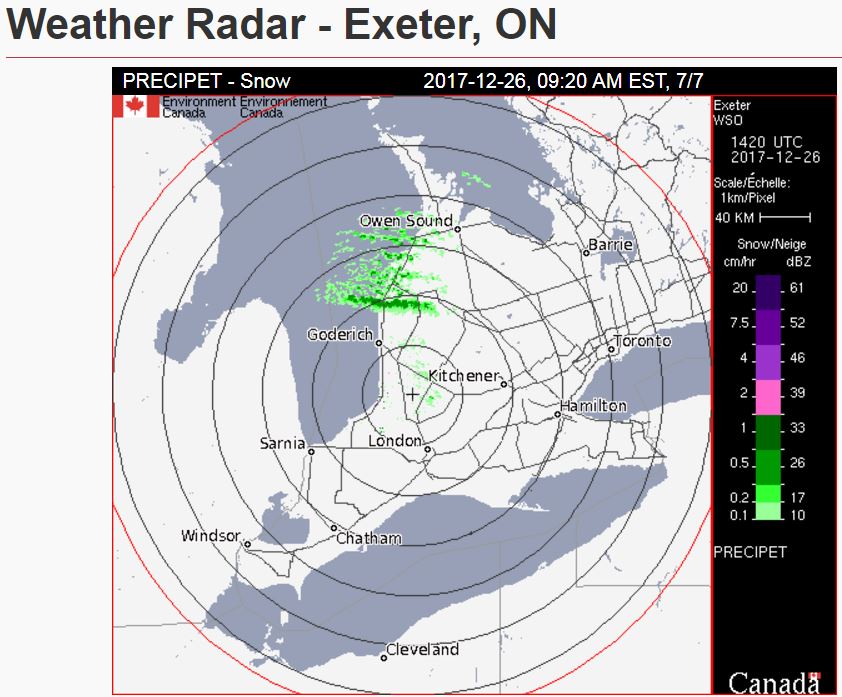 511ontario On Twitter Weather Radar Exeter On Onstorm Https