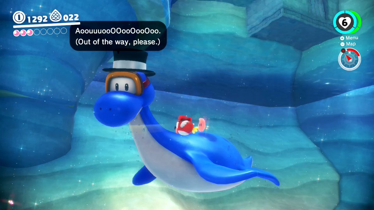 lahaful's tweet image. Upon seeing this creature from Mario Odyssey, instead of going “oh, it’s Nessie,” my father exclaimed “oh, it’s a Lapras” 😂 #pokemonproblem