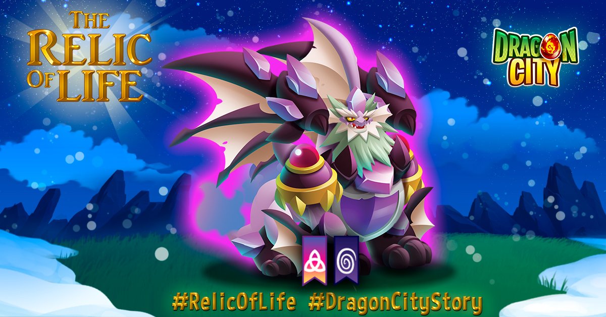 DragonCityGame's tweet photo. 📣 Collect 10 Legendary Artifacts to obtain Loyalty Dragon! He is the last Dragon you need to be able to summon the Legendary Origin Dragon!
Which Dragon is your favorite from the #RelicOfLife? Let us know in the comments.
#DragonCityStory #Dragoncitygame https://t.co/Dc2P1Gy4Br