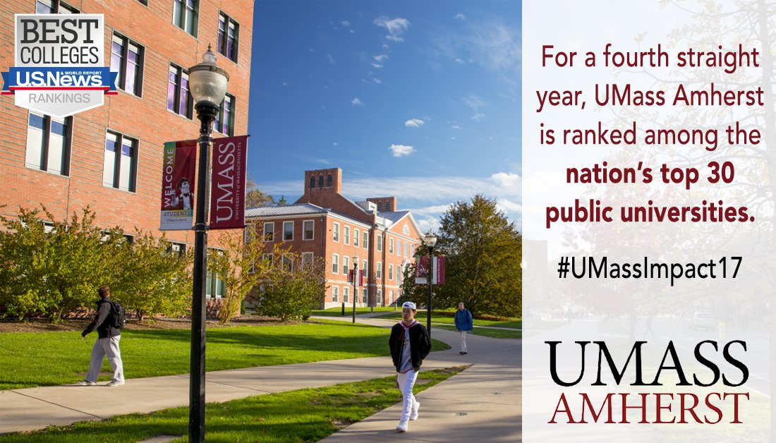 For a fourth straight year, UMass Amherst is ranked among the nation’s top ...