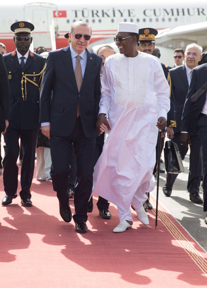 Turkish_African's tweet photo. Sn.Cumhurbaşkanımız @RT_Erdogan başkanlığındaki heyet #Sudan da olduğu gibi #Çad da da coşkuyla karşılandı @Turkish_African https://t.co/m4YoG4kkFB
