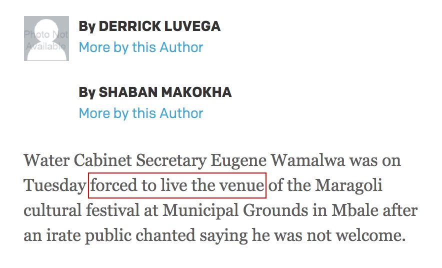 _essentially's tweet photo. @NationBreaking "forced to leave the venue" not "forced to live the venue". Too many typos in @dailynation nowadays. #ItCameByBoat #CanPackMeat https://t.co/s8YfKt5SHC