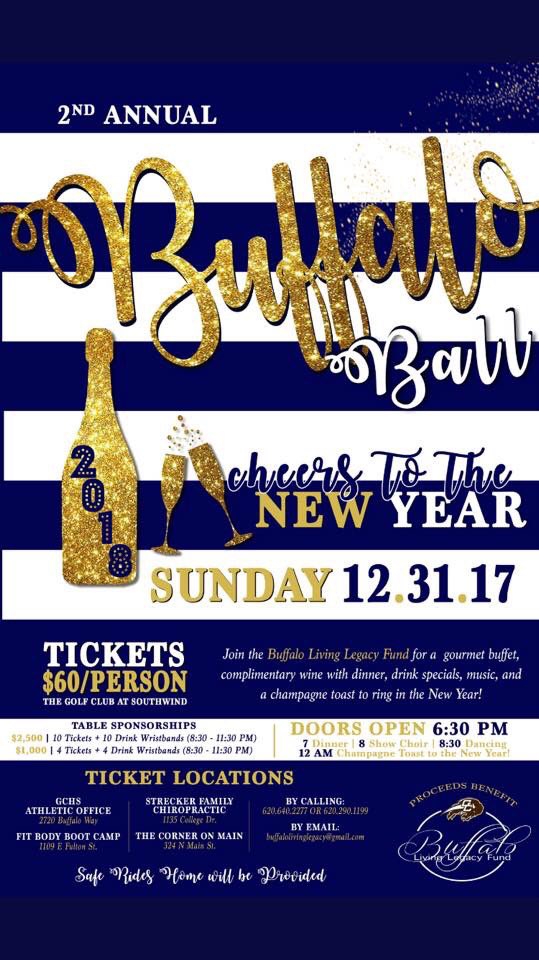 Now that the rush of Christmas is over~it is time to plan for New Years Eve!  Join us for a fun filled evening and help GCHS students achieve their college dreams! <a href="/nordby_steve/">Steve Nordby</a> <a href="/BUFFSAthletics/">Garden City Athletics</a> <a href="/GCHSTHAcademy/">GCHS Trade & Health Academy</a> @KariGcks <a href="/stucogchs/">GCHS STUCO</a> <a href="/stucogchs/">GCHS STUCO</a> <a href="/USD457/">Garden City Public Schools USD 457</a> <a href="/drewthon/">Drew Thon</a> <a href="/j83renee1/">Renee Cornett-Wallace</a>