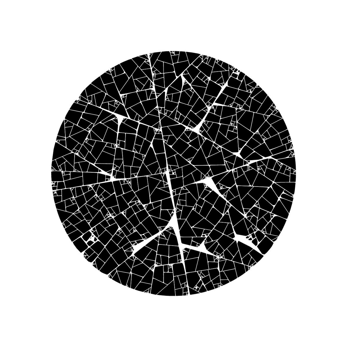 mattdesl's tweet photo. “Patchwork” — a simple algorithm for creating fracture-like patterns with convex hull and k-means clustering. https://t.co/t9OKGqrX98