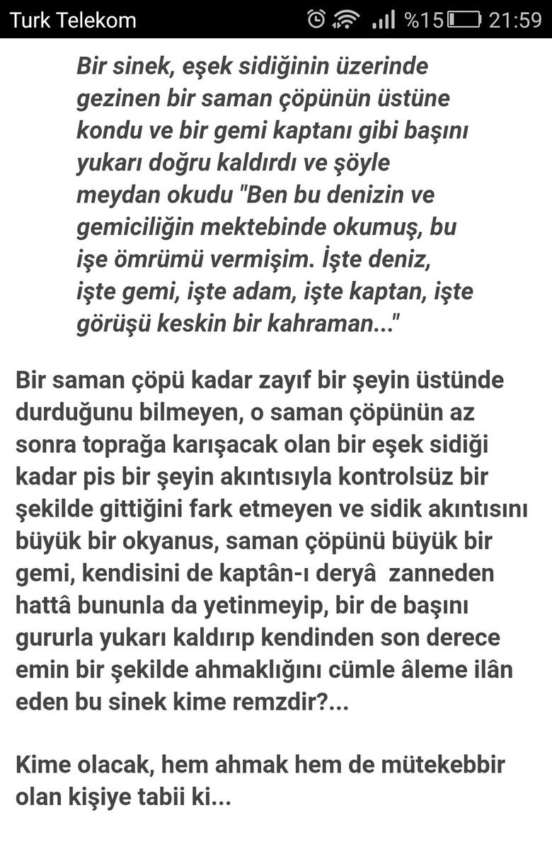 alipusat06's tweet photo. @saitcamlica Senin gibi bir ahmağı ne güzel tarif etmiş Hz.Mevlana... https://t.co/Fxe9tzVH3x