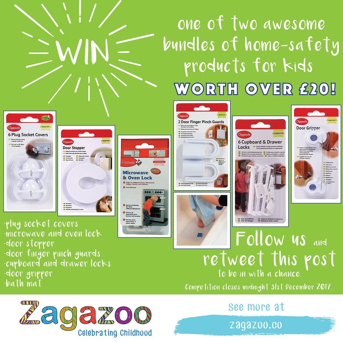 Last few days to enter our #competition to win one of 2 bundles of super baby stuff! #win #prize Just retweet and follow to enter by 31 December at midnight xxx