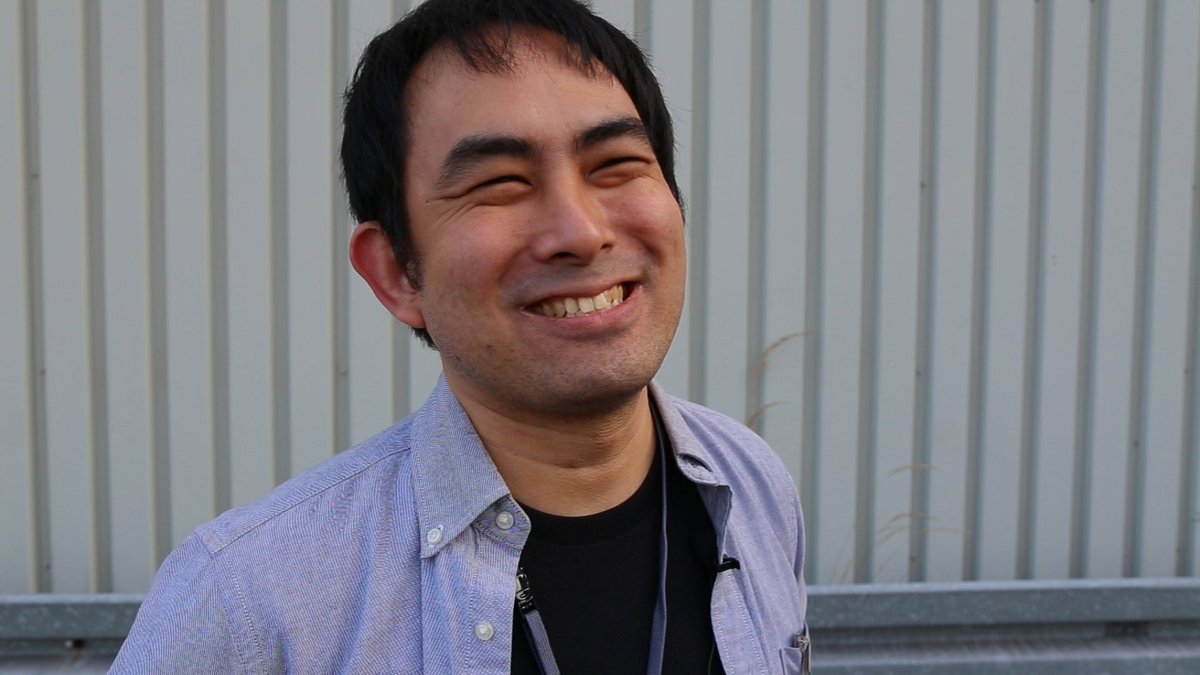Seiji Kanai takes a moment to give us an interview at Essen Game Fair.
