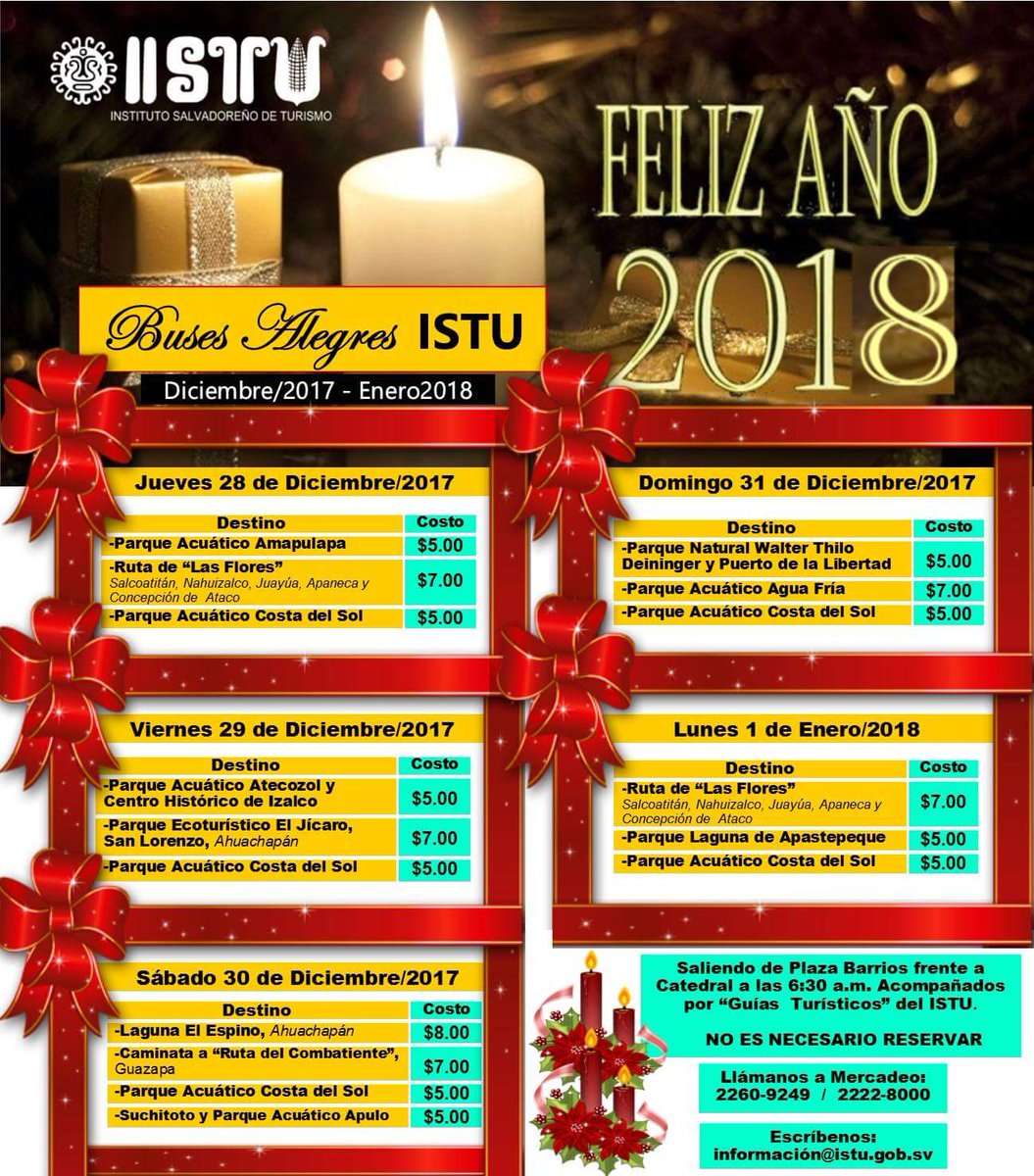 ESAmundo's tweet image. #QueHacer Para que te escapes en familia, compartimos programación de los Buses Alegres de @ISTU_Elsalvador