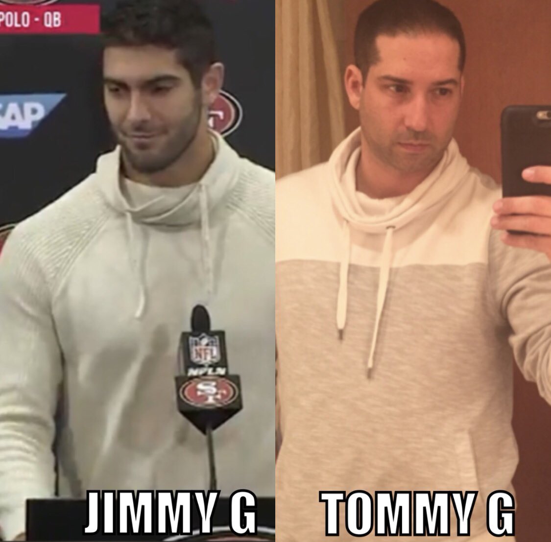 Hi I’m JimmyG and I have Direct TV and I’m TommyG and I have cable!