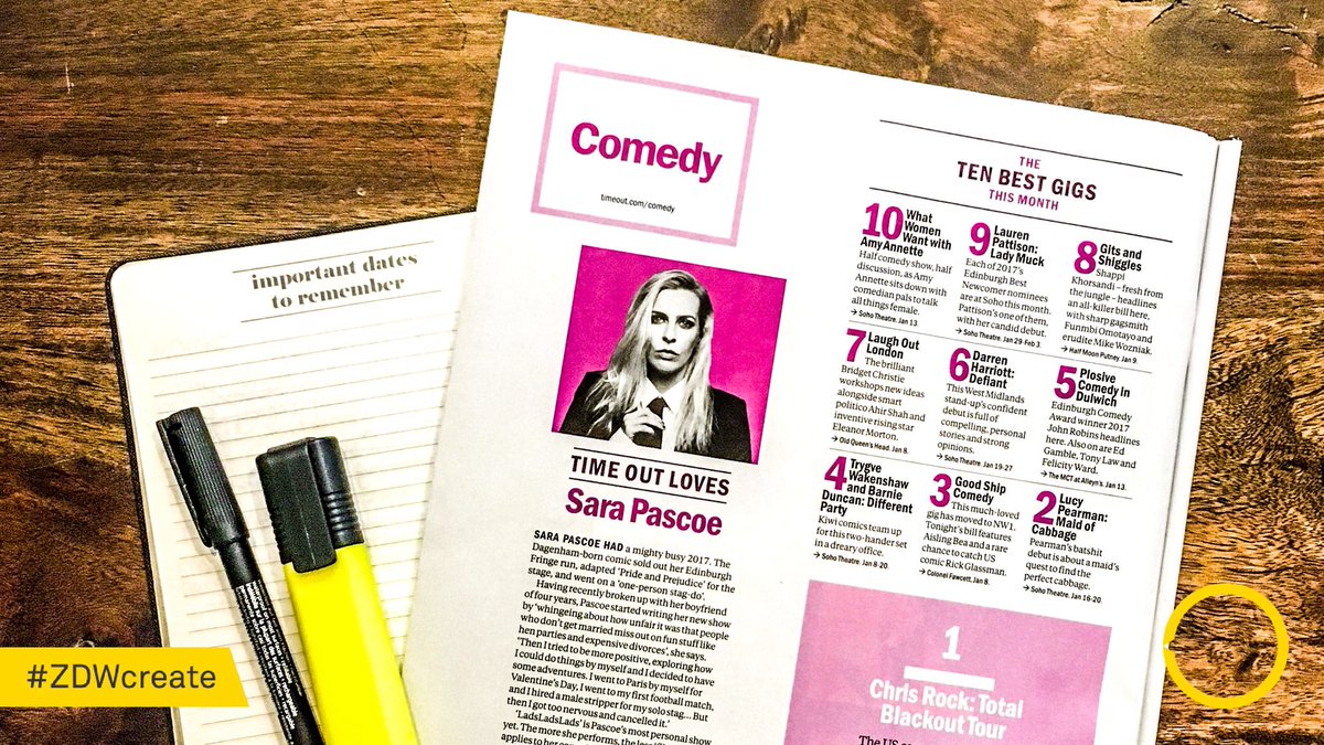 ZDW_Agency's tweet photo. Get your 2018 diary at the ready, @sarapascoe @laurenpattison and @Lucypearman are @TimeOutLondon’s top shows to see in January #ZDWcreate https://t.co/EnlmkmRtX6