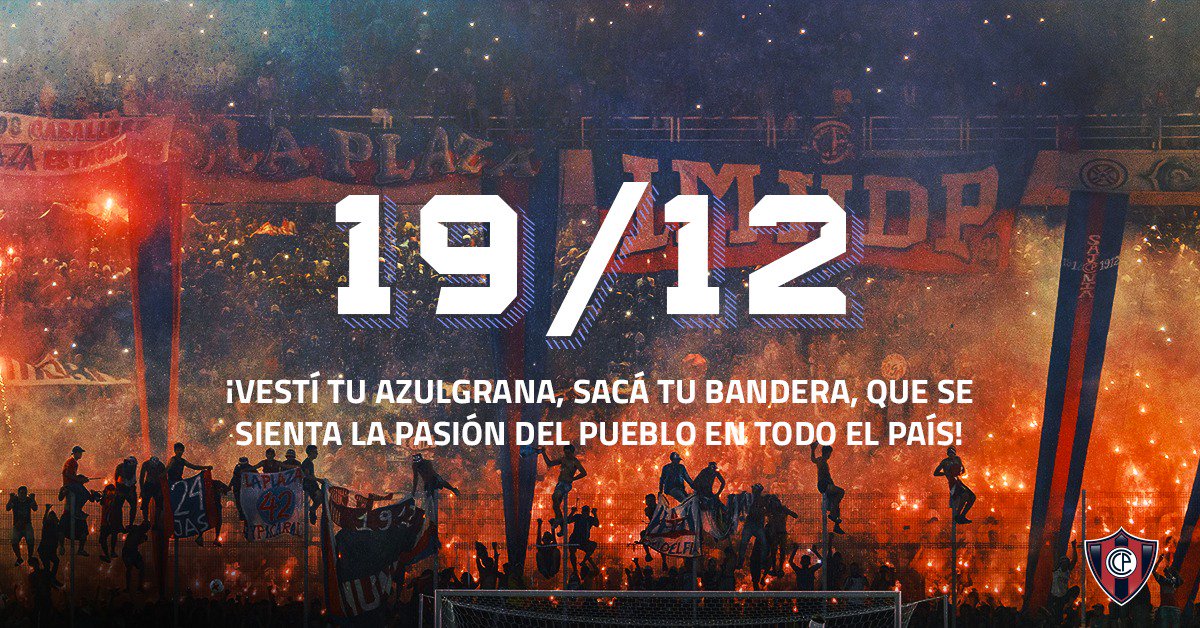 CCP1912oficial's tweet photo. Hoy es un día especial para recordar lo lindo que es ser de Cerro Porteño 💙❤️ https://t.co/3gsWQ6al1Q