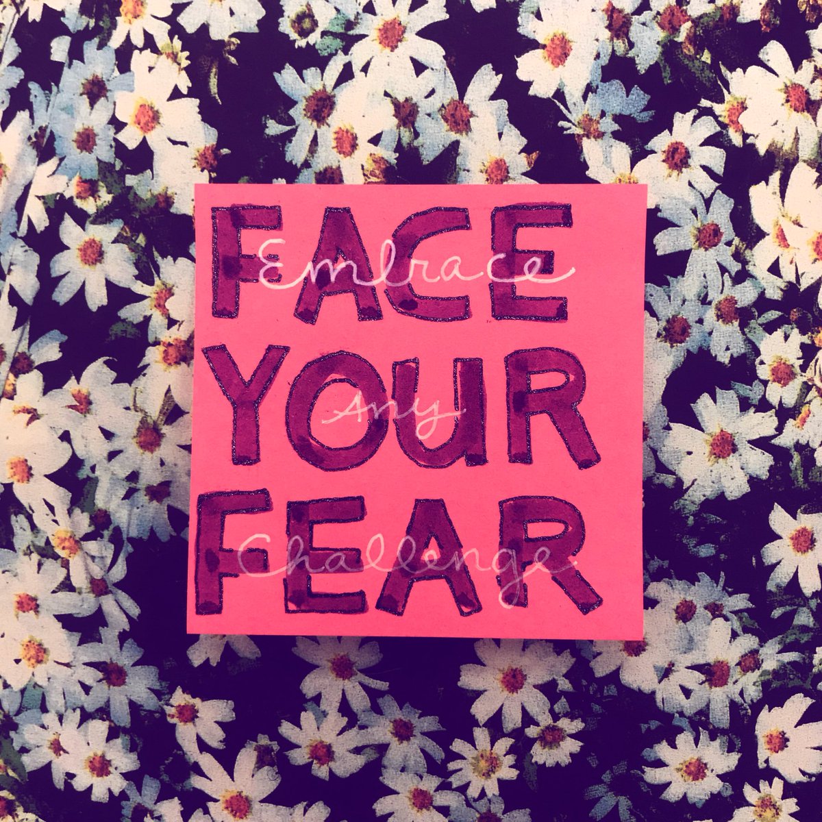 6ptLTSFhZV's tweet photo. Today’s note:
May we embrace any and all challenges that await, especially the ones that scare us most.
#stickynotetoself 548 https://t.co/nVVEUbGasR