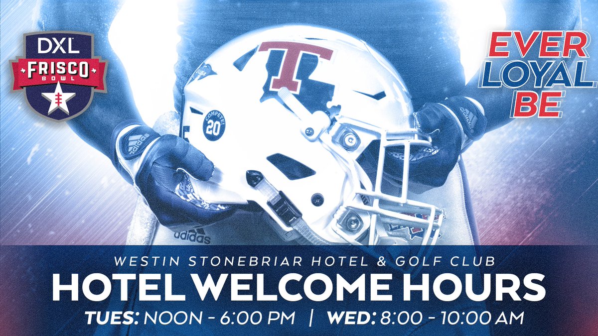 LATechAlumni's tweet photo. #LATechAlumni staff will be in the @WestinStonebri lobby today from 12-6PM and tomorrow from 8-10AM to welcome you and answer any @FriscoBowlGame questions! #EverLoyalBe https://t.co/nLfaX4Wcgd