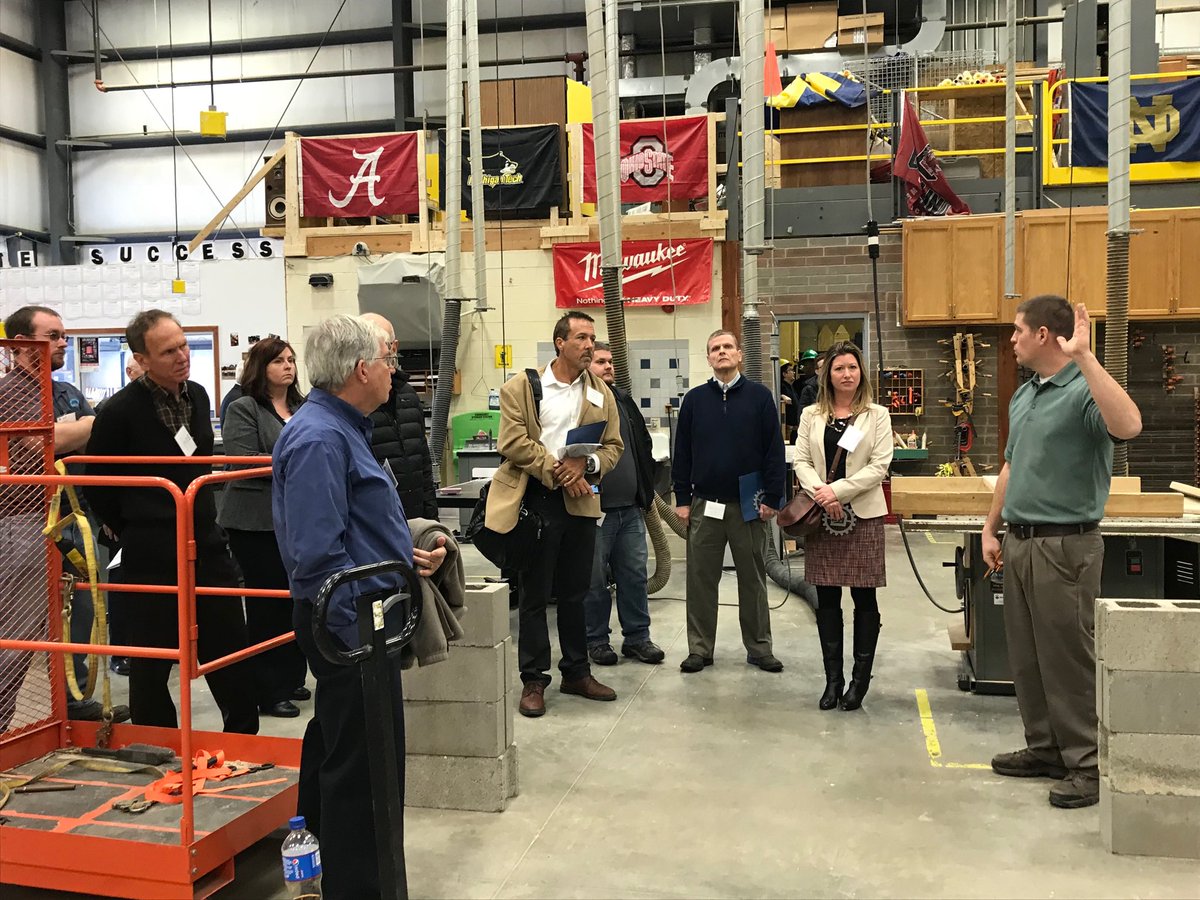 Mr. Carr introduces our guests to our fabulous construction trades program.