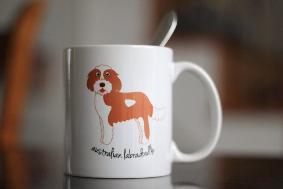 MugsySupplyHse's tweet photo. We recently created this custom Australian Labradoodle mug for Bunji Doodles, and it turned out so cute! 😍 #custommug #labradoodle #🐾 https://t.co/hrA09A2yzf