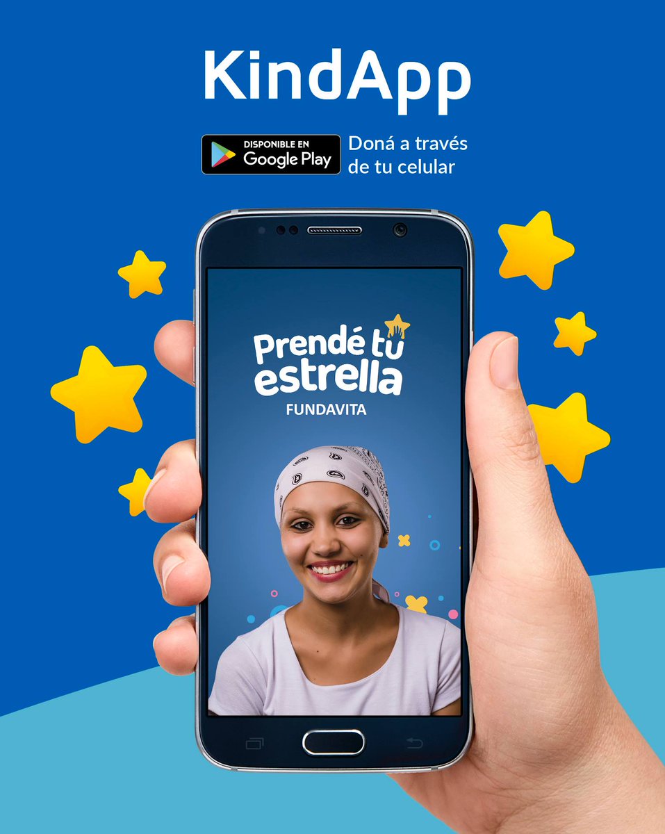 fundavita's tweet photo. Descargá #Kindapp en tu celular, una herramienta muy sencilla que te ayuda a seguir prendiendo estrellas.
Ingresá acá  https://t.co/2DuT3NliGa , la manera más fácil de ayudar. #SomosParte https://t.co/nYBrSTWjkw