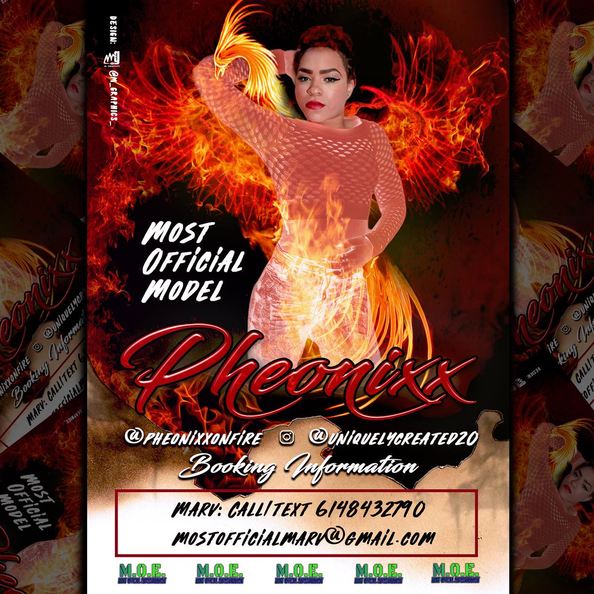 DJMARVGO2HARD's tweet photo. Book #MostOfficialModel 👑 @PheonixxM TODAY 💳 *serious Inquiries ONLY* Skills:  #iCandy #FashionModel #VideoShoots #PhotoShoots #AndMore ✔️

#GraphicDesign by #mGraphics #Model #PheonixxOnFire #MOE #MostOfficialApproved #MostOfficialMonday https://t.co/NN16uef4Df