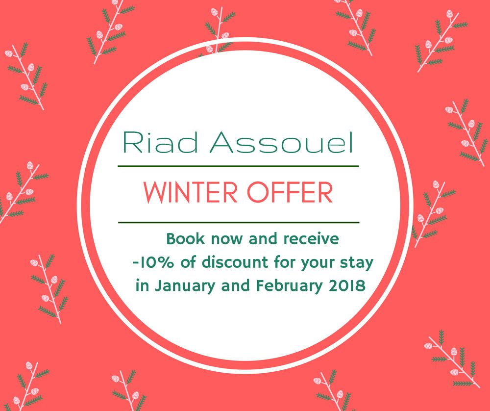 RiadAssouel's tweet photo. #Book now at #RiadAssouel #Marrakech and get your #WinterDeal: -10% #discount for your stay in January and February #2018. Click here: https://t.co/nxkZOyD4AO https://t.co/u2Dz4MCeKs