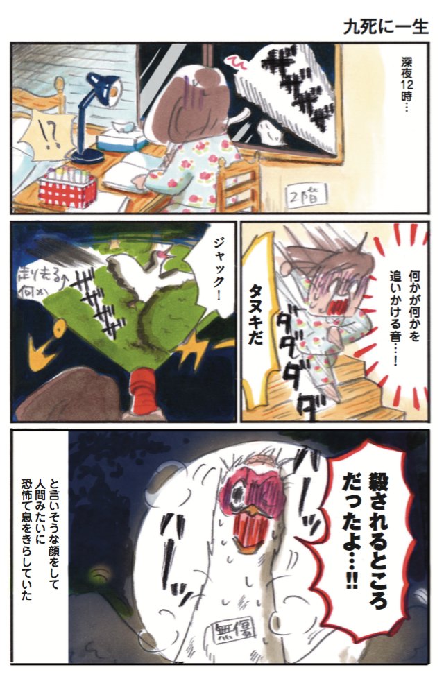 エッセイマンガ「カモと犬、生きてる」が2018年1/29に発売されます。
実家で20年以上飼っているカモや、犬の様子を書いてます。
フルカラーで書き下ろしです。またお知らせします。よろしくお願いします。??
https://t.co/rLs6U3OIG3 