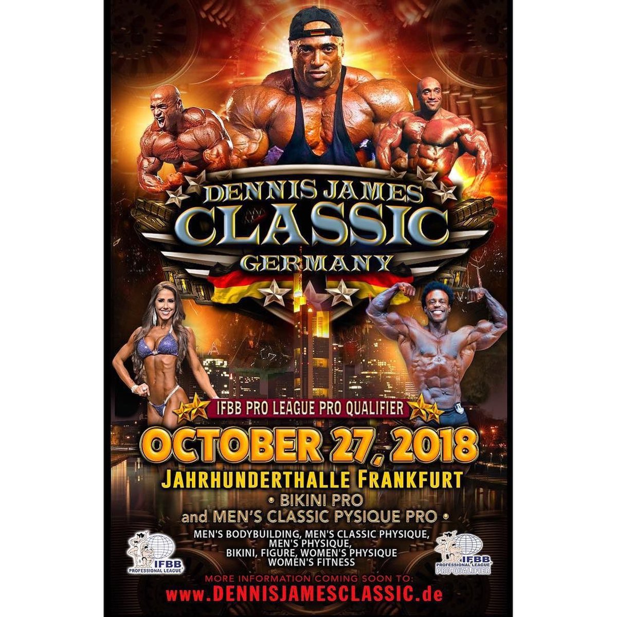 MrOlympiaLLC's tweet photo. Via @bigdjames
Don’t miss the biggest Bodybuilding and Fitness event in Germany October 27th 2018
Lasst euch nicht die größte Bodybuilding und Fitness Veranstaltung in Deutschland am 27. Oktober 2018 entgehen. #IfbbProLeaqueProQualifierGermany #MenaceTransformation https://t.co/DALYexBWdI