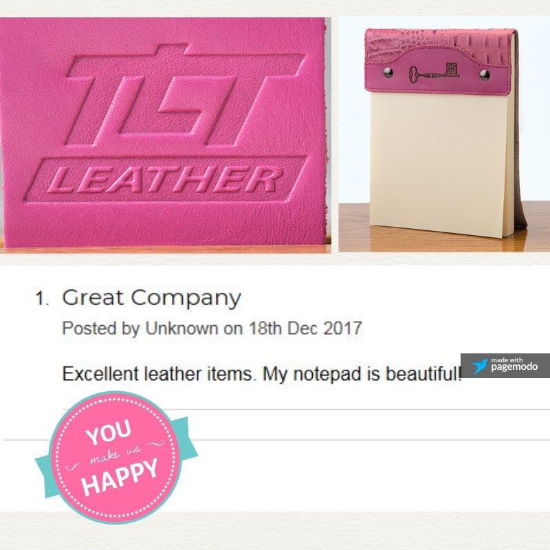 TLTLEATHER's tweet photo. Love getting #ProductReviews. See what one of our customers is saying about our Large #Notepad Rose Grenadine with Pink Croc - https://t.co/fzDjKnmzeF #leathernote #leathergoods #personalised #txltlove #FTW #shoplocal https://t.co/WYhX7A5yd5