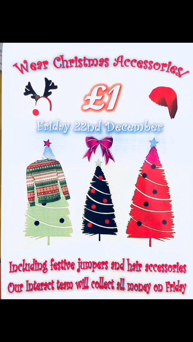 ABS_INTERACT's tweet photo. Wear a Christmas jumper or accessory for £1 on Friday 22nd!! Let’s get festive ⭐️ https://t.co/VLNt0aYxw9